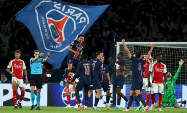 Foto: PSG melaju ke final Liga Champions seusai singkirkan Arsenal.