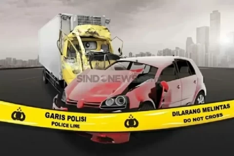 ilustrasi tabrakan beruntun