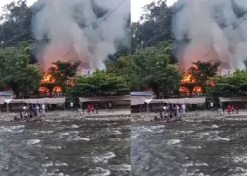 Foto: 10 Unit Penginapan dan Tempat Makan di Bukit Lawang Musnah Terbakar 10