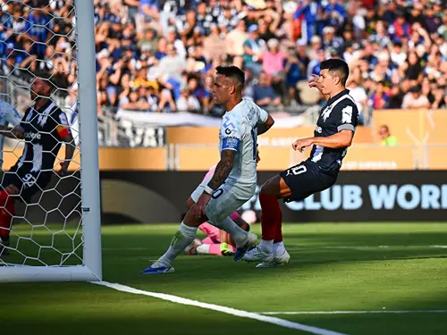 Foto: Lautaro Martinez mencetak gol di pertandingan Piala Dunia Antarklub antara Monterrey vs Inter Milan, 18 Juni 2025.(X-@Inter)