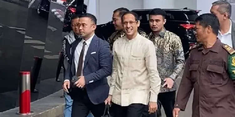 Nadiem Makarim saat tiba di Kejaksaan Agung RI.(Istimewa)