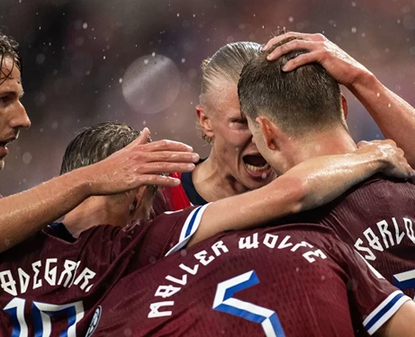 Foto: Norwegia kalahkan Italia 3-0 di Oslo. Haarland mencetak satu gol. (IG @herrelandslaget)