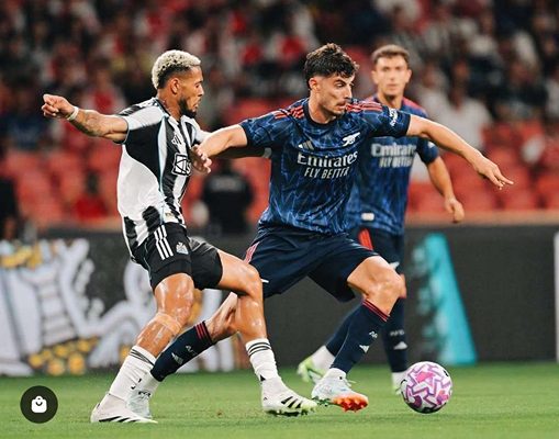 Foto: Arsenal mengalahkan Newcastle United dalam pertandingan di Singapore National Stadium pada, Minggu (27/7/2025). (Foto: Instagram Arsenal)
