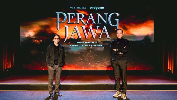 Foto: Sutradara film Perang Jawa Angga Dwimas Sasongko (kiri) dan produseri eksekutif Gita Wirjawan (kanan) (Foto: Dokumentasi Visinema)