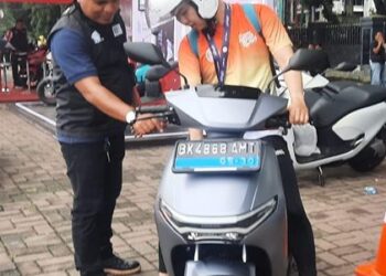 PT Indako Trading Coy menghadirkan inovasi melalui Honda EV Exhibition yang memamerkan ketiga motor listrik unggulan Honda, Minggu, 13 Juli 2025. (Ist)