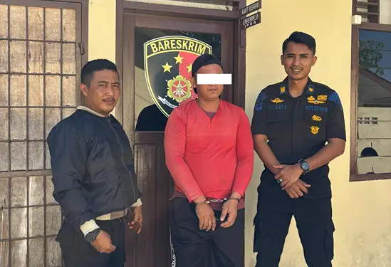Foto: KAI Divre I SU berhasil menangkap seorang pelaku yang mencuri ballast stopper.(Dok:KAI Divre I SU)