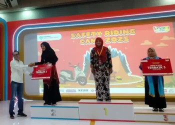 Pemenang ajang bergengsi Kompetisi Safety Riding Camp 2025 yang berlangsung pada 8 s/d 10 Juli 2025 di AHM Safety Riding & Training Center, Deltamas, Cikarang.(Ist)