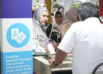 Sepanjang Semester I 2025, KAI Divre I SU mencatat jumlah penumpang sebanyak 1.328.372 orang.(Dok:KAI Divre I SU)