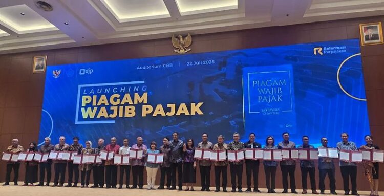 Foto: Direktorat Jenderal Pajak (DJP), Selasa (22/07/2025) resmi meluncurkan Piagam Wajib Pajak (Taxpayers’ Charter).(Istimewa)