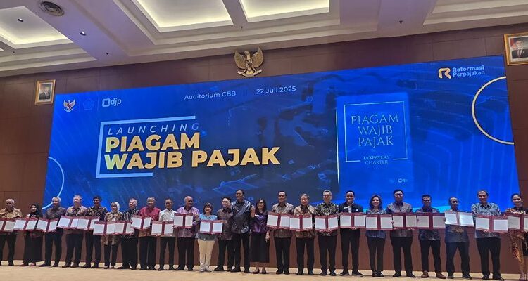 Foto: Direktorat Jenderal Pajak (DJP), Selasa (22/07/2025) resmi meluncurkan Piagam Wajib Pajak (Taxpayers’ Charter).(Istimewa)