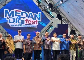 Kegiatan Medan Digifest 2025 di Taman Cadika, Kecamatan Medan Johor, pada Jumat (15/8/2025).(Istimewa)