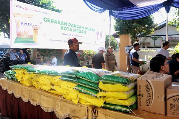 Foto: Pemko Medan meluncurkan Gerakan Pangan Murah (GPM) di 21 kecamatan untuk membantu masyarakat memenuhi kebutuhan pangan sekaligus menstabilkan harga beras yang melonjak.(Ist)