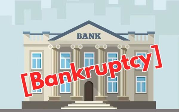 Ilustrasi bank bangkrut.(Freepik)