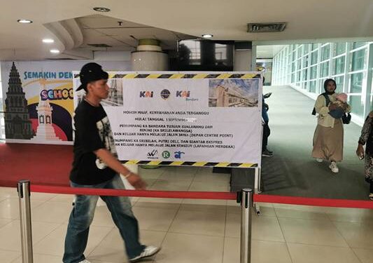 KAI Tutup JPO Stasiun Medan Mulai 3 September, Akses Masuk Penumpang Dialihkan 1 PT KAI Divre I Sumut akan menutup Jembatan Penyeberangan Orang (JPO) di Stasiun Medan mulai Rabu, 3 September.(Dok:KAI Divre I Sumut)