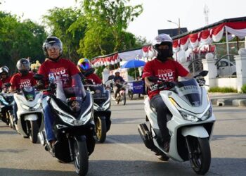 Foto: Konvoi Merdeka: Komunitas Honda Rayakan Kemerdekaan RI ke-80 di Medan 6