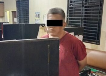 KAI Divre I Sumut berhasil menangkap seorang pria yang kedapatan mencuri besi bekas jembatan kereta api.(Dok:KAI Divre I Sumut)