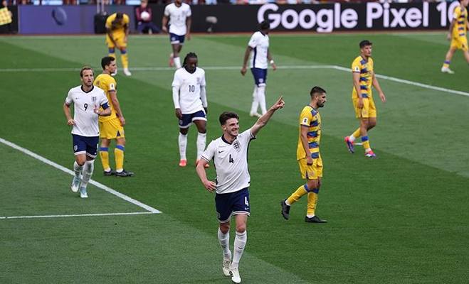 Foto: Timnas Inggris berhasil mengamankan kemenangan 2-0 atas Andorra.(Dok Instagram @england)