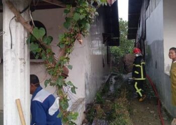 Foto: Rumah Sopir di Jalan Rimbun Siantar Marimbun Ludes Terbakar Diduga Akibat Korsleting Listrik 2