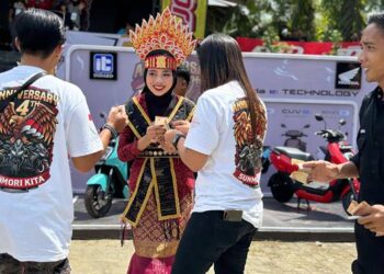 Foto: Rayakan Ulang Tahun Ke-4, Komunitas Motor Sunmori Kita Gelar Acara Meriah di Pancur Batu 1