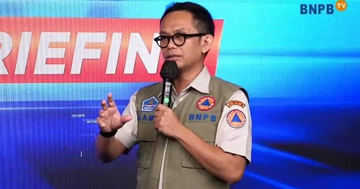Kepala Pusat Data, Informasi, dan Komunikasi Kebencanaan BNPB Abdul Muhari (Sumber:BNPB TV)