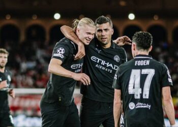 Foto: Hasil Liga Champions: Brace Haaland Tak Cukup, Penalti Menit Akhir Monaco Paksa Man City Imbang 2-2 1