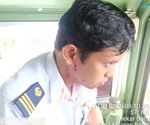 Foto: Kriminal Berbahaya: KAI Divre I Sumut Tempuh Jalur Hukum Pelaku Pelemparan KA CPO, Asisten Masinis Terluka 3