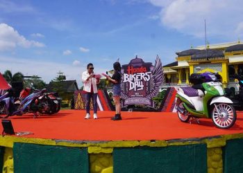 Ribuan bikers dari berbagai klub dan komunitas Honda menyemarakkan Istana Maimun, Kota Medan, dalam gelaran Honda Bikers Day (HBD) 2025 Regional Sumatera yang berlangsung Sabtu (11/10).(Ist)