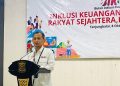 Kepala OJK Provinsi Sumatera Utara Khoirul Muttaqien saat memberi sambutan pada Pelaksanaan BIK 2025 di Sumatera Utara.(Dok:OJK Sumut)