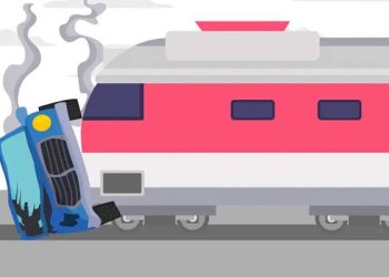 ilustrasi mobil ditabrak kereta api.(ist/net)