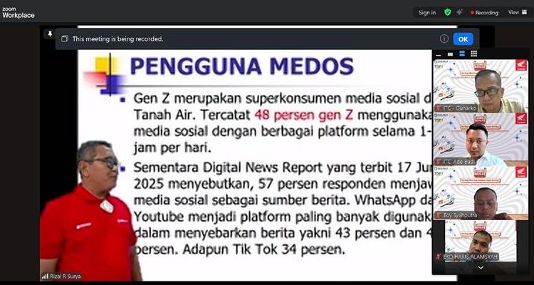 Foto: PT Indako Trading Coy menggelar sharing session bertajuk “Guru Inspiratif Digital: Membangun Kesadaran Digital Generasi Muda” secara daring.(Ist)
