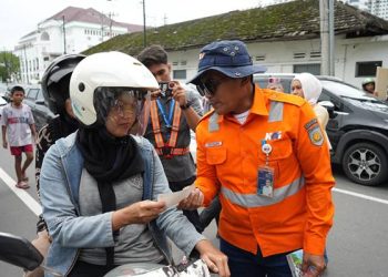 KAI Sumut bersama Komunitas Divre 1 Railfans menggelar kegiatan sosialisasi anti pelecehan seksual difokuskan di Stasiun Medan.(Dok:KAI Divre I Sumut)