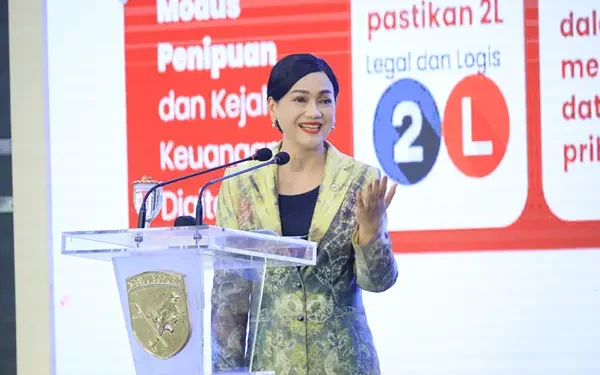 Kepala Eksekutif Pengawas Perilaku Pelaku Usaha Jasa Keuangan, Edukasi, dan Pelindungan Konsumen OJK, Friderica Widyasari Dewi.(Dok:OJK Sumut)