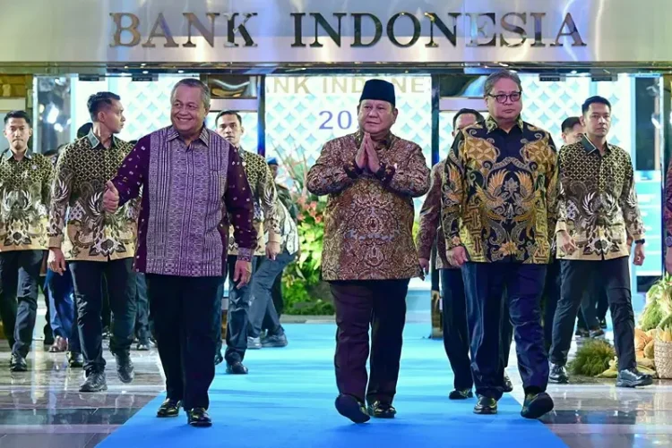 Foto: Presiden Prabowo Subianto menghadiri Pertemuan Tahunan Bank Indonesia (PTBI) 2025 yang digelar di Graha Bhasvara Icchana, Kantor Pusat Bank Indonesia, Jakarta, Jumat (28/11/2025).(BPMI Setpres)