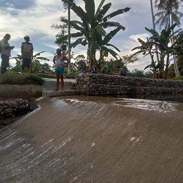 FOTO: Bendungan Irigasi Garoga yang Telah Direhabilitasi (Air mengalir).  CAPTION:  Mengukir Asa di Arus Batangtoru: Transformasi Rupa dan Budaya Lokal. Inilah bendungan irigasi Sungai Garoga yang telah selesai direhabilitasi melalui Program PPM PTAR. Proyek vital ini menjadi simbol sinergi kearifan lokal Dalihan Natolu dengan program korporasi, mengamankan ketahanan pangan ratusan hektar sawah.(Ist)