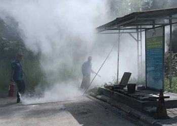 Foto: Kebakaran SPBU Pagar Merbau Deliserdang, Pengawas SPBU Terluka 7