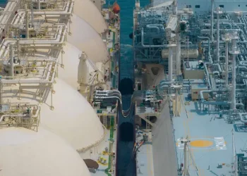 Floating Storage Regasification Unit (FSRU) Lampung kembali menerima kargo Liquefied Natural Gas (LNG) untuk kebutuhan PT Perusahaan Gas Negara Tbk (PGN) sebesar ±131.000 m³.(Dok:PGN)