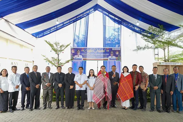 Foto: Kegiatan Safari Natal 2025 di Gereja HKBP Taman Deli Martubung, Minggu (16/11/2025).(Ist)