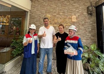 Customer Management PGN Area Medan menggelar seremoni gas in yang ditujukan kepada salah satu pelanggan setianya.(Dok:PGN Area Medan)