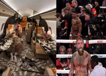 Foto: Jake Paul Kalah KO dari Anthony Joshua 6