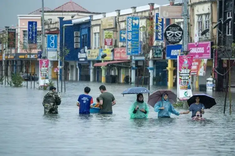 Foto: ilustrasi banjir di Malaysia.(Foto:BERNAMA)