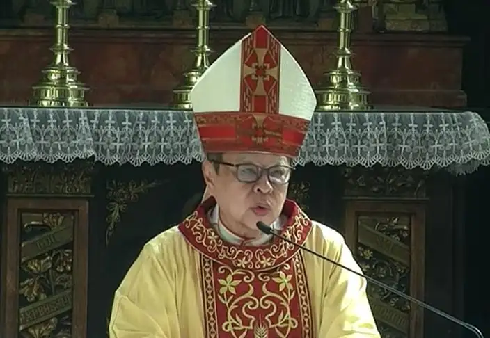 Foto: Kardinal Ignatius Suharyo Hardjoatmodjo saat khutbah Misa Pontifikal di Gereja Katedral Jakarta, Kamis (25/12/2025).(Foto: Tangkapan Layar/Youtube Gereja Katedral Jakarta)
