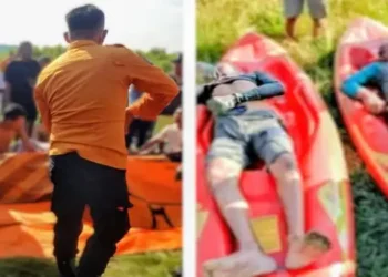 Perahu Nelayan Karam di Perairan Medang Deras
