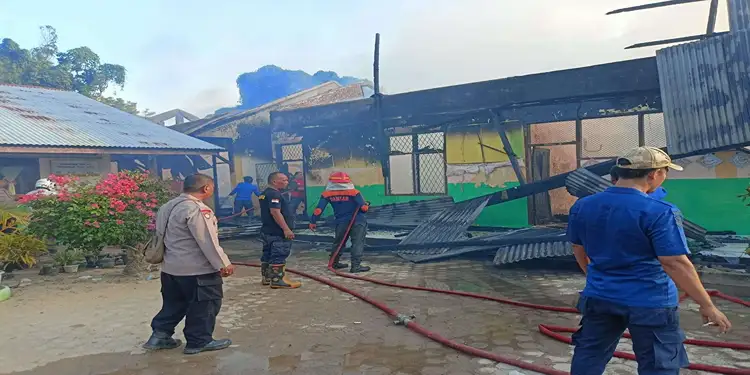 Foto: SDN 5 Kuta Makmur Aceh Utara Kebakaran