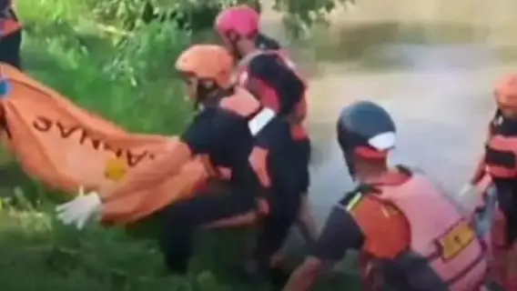 Foto: Remaja Hanyut di Sungai Batang Kuis Ditemukan