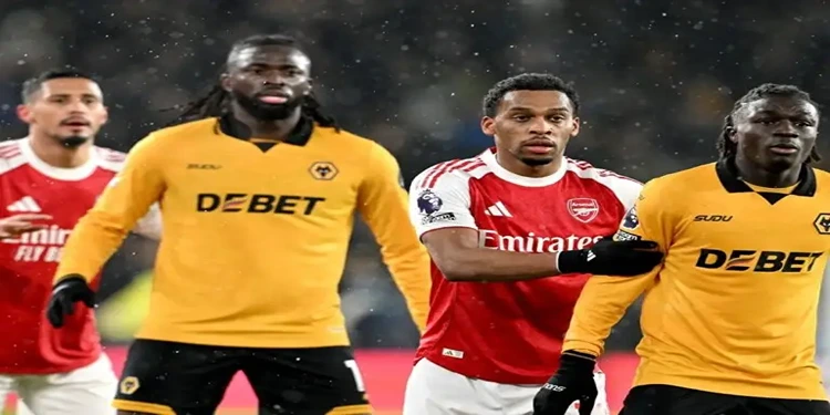 Foto: Pertandingan pekan ke-27 Liga Inggris 2025-2026 di Stadion Molineux, Kamis (19/2/2026) berakhir imbang 2-2 bagi Arsenal F.C. dan Wolverhampton Wanderers F.C.(Premier League)