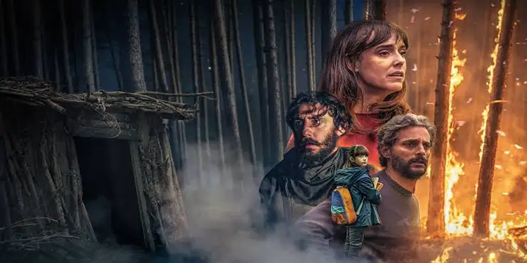 Foto: Kebakaran hutan melanda menjadi sajian utama dalam film thriller Spanyol terbaru berjudul ‘Firebreak’.(Netflix)