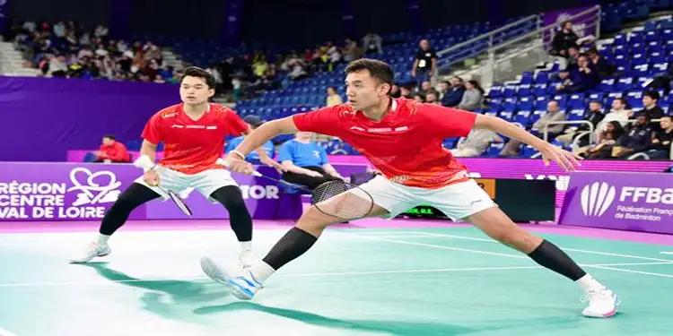 Foto: Pasangan ganda putra Leo Rolly Carnando/Bagas Maulana.(Foto:PBSI)