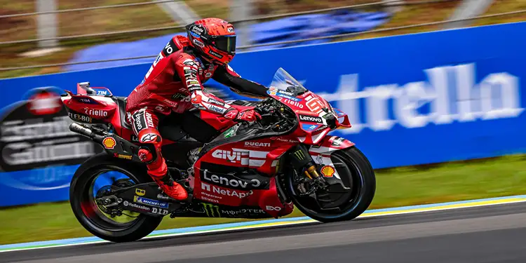 Foto: Marc Marquez keluar sebagai pemenang dalam sesi sprint race MotoGP Brasil 2026.(Foto/MotoGP)