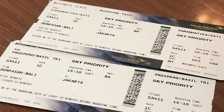Foto: ilustrasi tiket pesawat.(Istimewa)