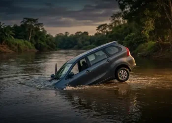 Foto: Mobil Toyota Avanza Terjun ke Sungai Serdang Deli Serdang Saat Belajar Mengemudi 7